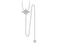 Sparkling Star Silver Necklace SPE-3535